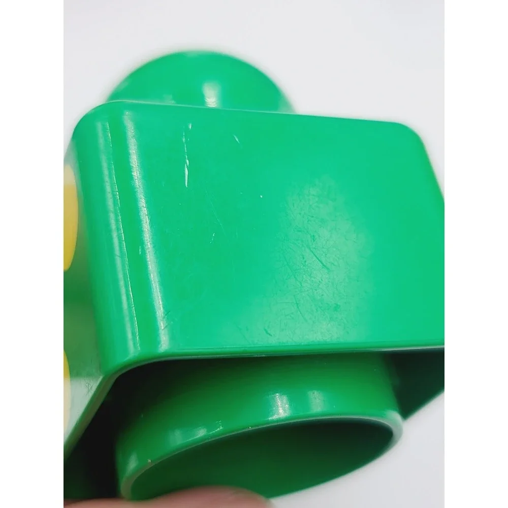 6 Lego Duplo Primo Green Red 1x1 Yellow Pattern Blue Brick Rabbit Logo Chunky